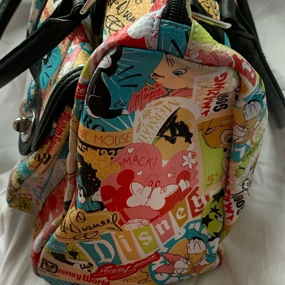 Disney Multicolor Mini Tote Bag with Black Handles - Picture 7 of 9